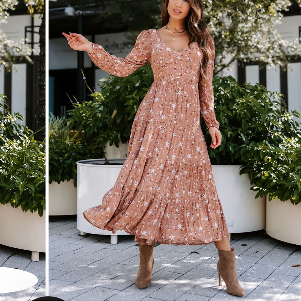 Wherever you go floral midi dress